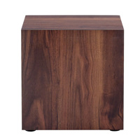 Table basse cube Aibike luxueuse en MDF imitation bois de noyer, 16*16*16 pouces, facile à nettoyer, meubles de salon, garantie 1 an