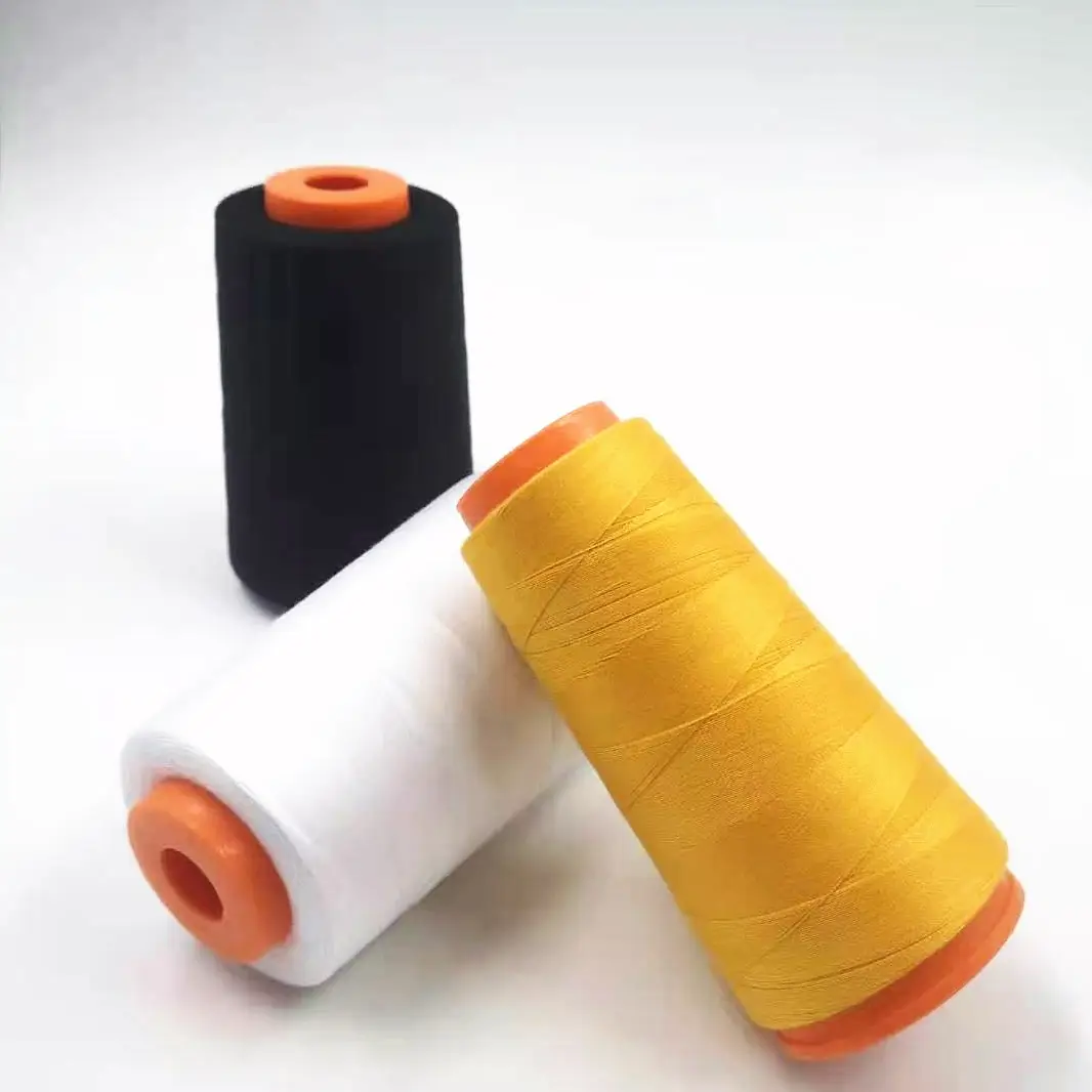 Yüksek kalite 100% eğirilmiş Polyester dikiş İpliği 40/2 toptan