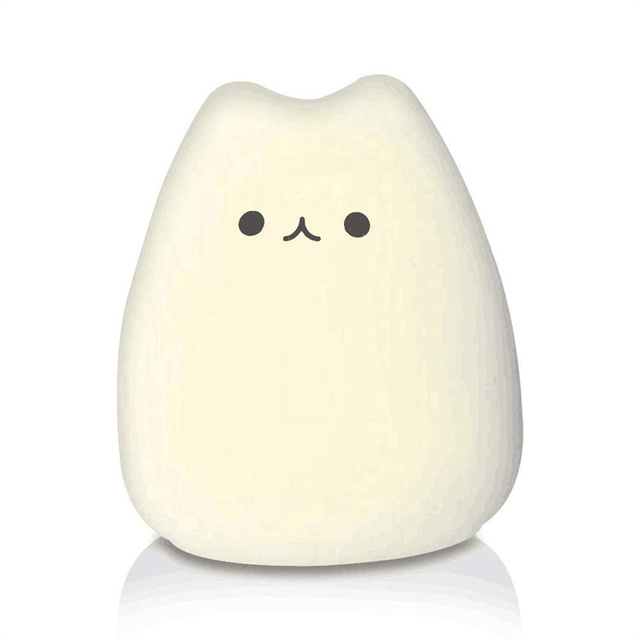 Custom Small LED Night Light Silicone Plug Night Lamps for Kids Room Bedroom Sleep Cat Lamp Promotional Business Gifts