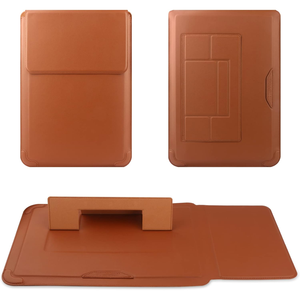 Étui pour <span class=keywords><strong>ordinateur</strong></span> <span class=keywords><strong>portable</strong></span> multifonctionnel 3 en 1 personnalisé, tapis de bureau pour <span class=keywords><strong>ordinateur</strong></span> <span class=keywords><strong>portable</strong></span> / tapis de souris, 13 à 16 pouces, étui pour <span class=keywords><strong>ordinateur</strong></span> <span class=keywords><strong>portable</strong></span> en cuir PU avec support - Product Image 2