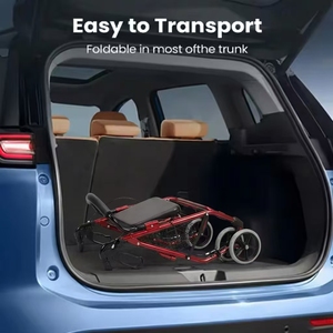 Professional New Olderly Walking Aids Matel Wheel Chair Folding Portable Folding Rollator <strong>Walker</strong> <strong>Adult</strong> <strong>Walker</strong> <strong>With</strong> Soft <strong>Seat</strong> - Product Image 2