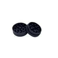 Broyeur de fumée moderne en plastique à deux couches de 55mm de diamètre biodégradable avec logo personnalisé vente en gros de briquets et accessoire pour fumer
