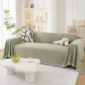 Housse de canapé en chenille unie imperméable, couverture universelle ajustée parfaitement pour vos meubles de maison - Product Image 4