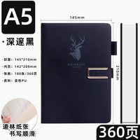 Ensemble cadeau de journal d'affaires de luxe personnalisable, agenda A5, logo personnalisé, couverture en cuir rigide, 100 feuilles, impression UV, reliure cousue