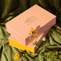 Boîte cadeau rigide à fermeture magnétique en papier couché couleur avec laminage mat et gaufrage personnalisés pour parfum et crème pour les yeux