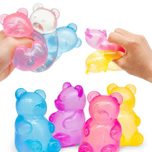 Stretchy <b>Gummy</b> <b>Bear</b> Stress Ball Squeeze And Squish Anxiety Relief Toy Cute <b>Bear</b> Shaped Sensory Fidget Toy For All Ages - Product Image 1
