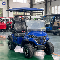 Voiturette de golf électrique CAMP 48V avec batterie au lithium, carrosserie en aluminium, suspension indépendante, homologuée pour la route, 4 places, pour utilisation sur la plage
