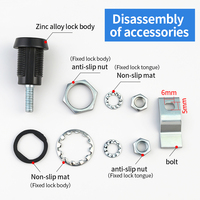 Loquet de compression de style Southco E3 en alliage de zinc avec revêtement noir pour armoires électriques