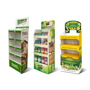 Kunden spezifischer Papp ständer Boden regal Einzelhandel Papier Snack Food Dip Sauce Gewürz Candy Karton Vitrine