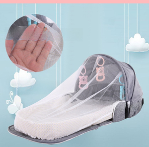 Lit de bébé pliable portable, anti-compression, avec moustiquaire, pour nouveau-né, lit de voyage - Product Image 3
