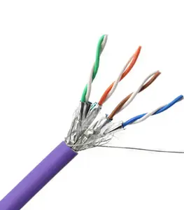 CAT6 kabel ethernet berpelindung ganda, kabel 4 pasang 23AWG copper1000FT 305M /ROLL CAT 6