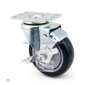 Piastra girevole leggera serie DS-20 ruote in poliuretano senza cuscinetti da 4 pollici 100mm - Product Image 4