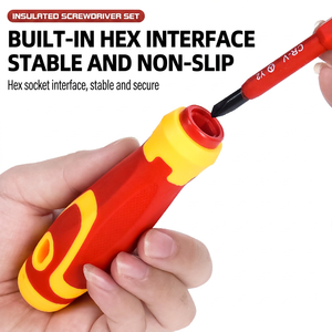 18 In 1 Insulated <b>Screwdriver</b> Set Magnetic Phillips Head Plastic Handle Diy Tool Kit For Electrician Repair - Product Image 2