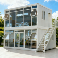 Maison conteneur mobile préfabriquée pour chantier de construction, villa amovible et démontable, bureau au design contemporain - Marque ZF