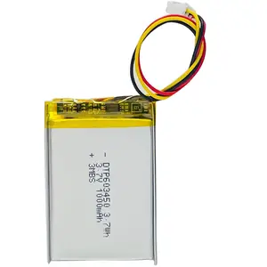 Precio de fábrica batterie DTP603450 3,7 V 1000mAh batería de polímero de litio para banco de energía