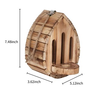 Maison à papillons en bois Caoxian Huake, abri pour insectes suspendu en extérieur, décoration de jardin, habitat en bois massif - Product Image 3