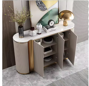 Mobile Console in Legno Massello Stile Italiano di Lusso con Cassetti e Credenza Design Moderno per Soggiorno - Product Image 2