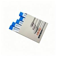 Fraise carrée en carbure à 12 dents non revêtue de 1/16 po pour le fraisage d'acier allié, d'acier trempé, de métaux, ensembles de fraises pour routeur CNC
