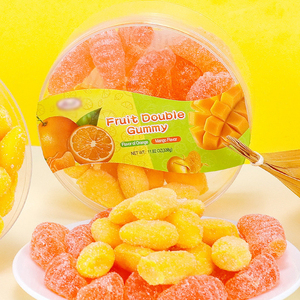Bonbons gélifiés double saveur orange et mangue, assortiment de bonbons à mâcher, boîte de 338g, friandises pour enfants, vente en gros - Product Image 4