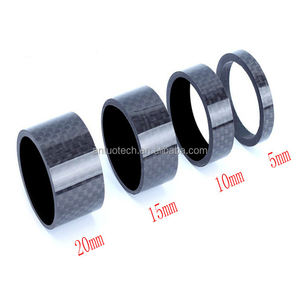 Entretoise de fourche de vélo en fibre de carbone personnalisée, rondelle d'entretoise en fibre de carbone, rondelles de potence de vélo de route, entretoise de casque en alliage d'aluminium - Product Image 1
