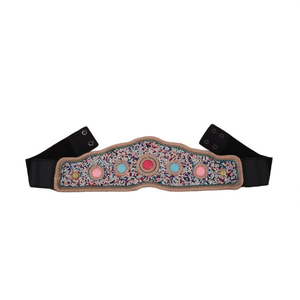 Cinturón de Tela Bordada Angelina De Paris con Correas Ajustables para Mujer, Accesorio de Moda - Product Image 1