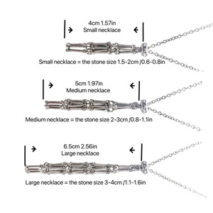 Kalung Logam Khusus Stainless Steel untuk Batu Permata Asli Terinspirasi Dadu DND D4/D6/D8/D10/D12/D20/D100 Hadiah Unik - Product Image 5