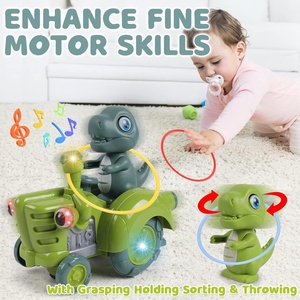 Voitures à piles pour enfants Wobble Dinosaur Ring Toss Game Musical Infant Learning Toy avec chansons et lumière - Product Image 3
