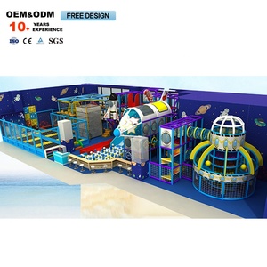 Equipo de Juegos Infantiles con Tobogán en Forma de Nave Espacial para Interiores, Parques de Aventuras Temáticos de Astronautas - Product Image 4