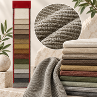 Tissu d'ameublement en chenille 100 % polyester, 480 GSM, poids lourd, pour canapé, vente en gros, lot en stock