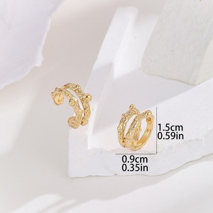 Nueva moda creativa Europea americana lujosa oreja puños exquisitos irregulares geométricos Clip-On pendientes cobre no perforado - Product Image 6