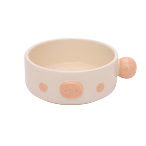 Bol en céramique pour chat, couleur crème, matériau de qualité alimentaire, pour l'alimentation et l'eau des chats, forme arrondie, bol d'alimentation pour animaux de compagnie - Product Image 5