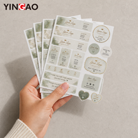 Autocollants prédécoupés Yingao avec logo personnalisé, autocollants en vinyle imperméables pour marque cosmétique, impression d'étiquettes pour emballages de gloss à lèvres