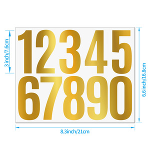 Große wasserdichte selbst klebende <span class=keywords><strong>Vinyl</strong></span>-Hausnummern und Briefkasten aufkleber 3-Zoll-Abziehbilder - Product Image 6