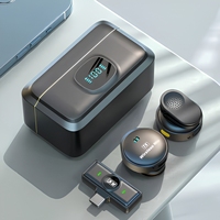 Microphone à condensateur magnétique portable 10H d'autonomie, 2.4G Plug-and-Play, double canal, réduction de bruit MEMS, fréquence adaptative