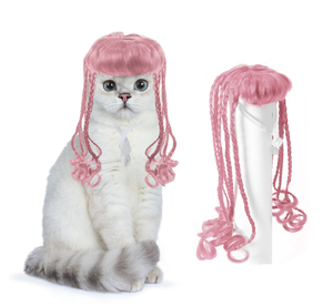 Peluca para mascotas, diadema para gatos, trenza, disfraz divertido para fiestas - Product Image 6