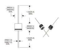 100 pièces 6A10 10A10 20A10 redresseur Diode 6A 10A 20A 1000V Anti refoulement/refoulement Circuit imprimé R-6