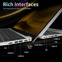 Nouveau PC portable gaming 2026 en gros, vente chaude, Intel i7-1255U 10 cœurs 2,1 GHz, écran FHD IPS 14 pouces 1920x1080, SSD, clavier anglais, châssis métallique