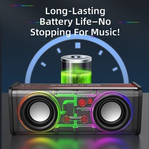 Altoparlante Subwoofer Trasparente Stile Mecha con Doppio Cono, Audio Wireless 5.3 di Alta Qualità, Illuminazione RGB, TWS 10W - Product Image 3