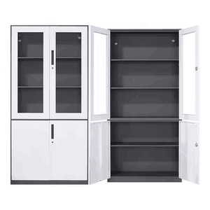 Tùy chỉnh hiện đại cao văn phòng lưu trữ đồ nội thất màu Xanh y tế thép kim loại Tủ hồ sơ với 4 nửa cửa kính - Product Image 5