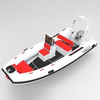 Bateau gonflable de haute qualité, 17 pieds, coque en aluminium PVC/Hypalon côtelé 500 avec Console centrale, livraison gratuite