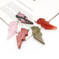 Collier pendentif en pierre de foudre naturelle collier bijoux en cristal brut faisant des breloques pour la protection de la guérison énergétique cadeau de mise à la terre