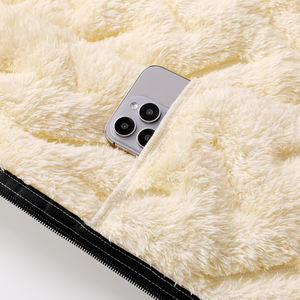 Gilet foderato in pile Sherpa in tela invernale da <span class=keywords><strong>uomo</strong></span> senza maniche <span class=keywords><strong>con</strong></span> Zip giacca da viaggio calda all'aperto <span class=keywords><strong>con</strong></span> Logo - Product Image 6