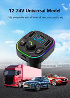 Lecteur MP3 stéréo portable pour voiture, émetteur FM BT5.0, double ports de charge USB, prise en charge mains libres, lecteur de carte U-disk, chargeur de voiture, AUX, carte SD