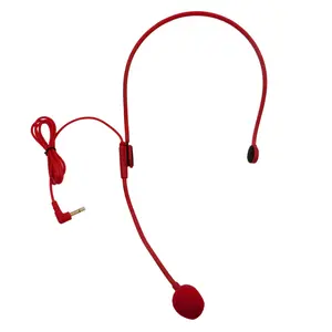 Rosso Auricolare Microfono audio sistema di guida Microfono adatto per Tour guide Microfono