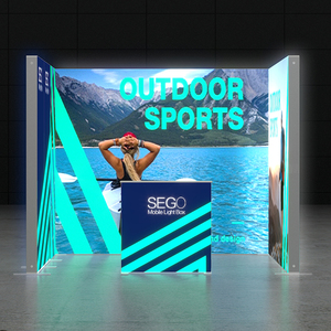 Dễ dàng thiết lập gian hàng triển lãm thương mại hộp Đèn Sego nhôm triển lãm Modular 10x10ft hiển thị đứng. - Product Image 1