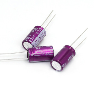 Aluminum Electrolytic Capacitor 450V 4.7UF 10x17mm Plug-In High Temperature Resistant Inverter Use - Product Image 2