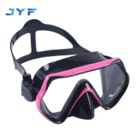 Masque de plongée en verre étanche JYF économique avec lentille simple trempée pour adulte