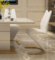 Chaise d'hôtel en forme de Z, chaise de restaurant, chaise en forme de sirène, chaise en acier inoxydable, placage argent brillant