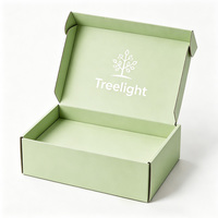Boîte en carton ondulé vert avocat personnalisée en usine, boîte d'expédition en papier avec logo personnalisé pour produits de soin écologiques, plantes, décoration intérieure, cadeaux