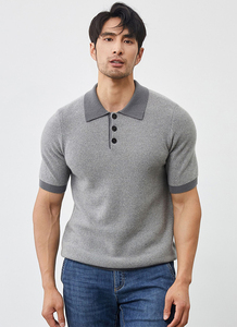 Vente <span class=keywords><strong>en</strong></span> gros d'usine de vêtements tricotés <span class=keywords><strong>en</strong></span> cachemire pour hommes à la mode pull à manches courtes polos <span class=keywords><strong>en</strong></span> <span class=keywords><strong>laine</strong></span> de grande taille pour hommes - Product Image 5